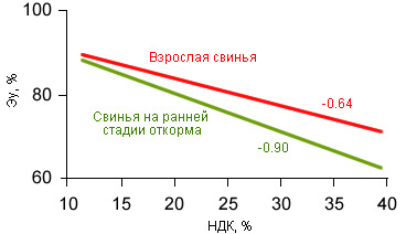 Усваиваемость энергии корма свиньями