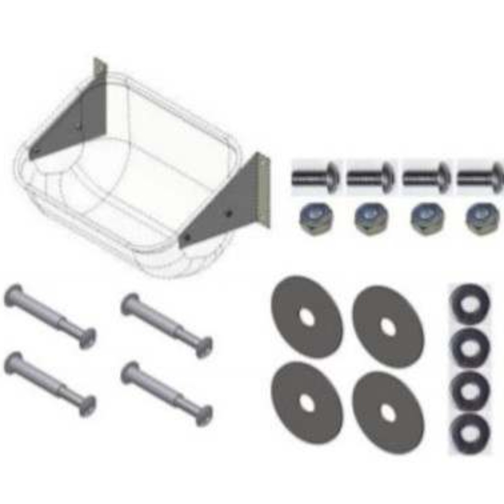 Kit soporte montaje separación plástica para comedero profundo cerdas