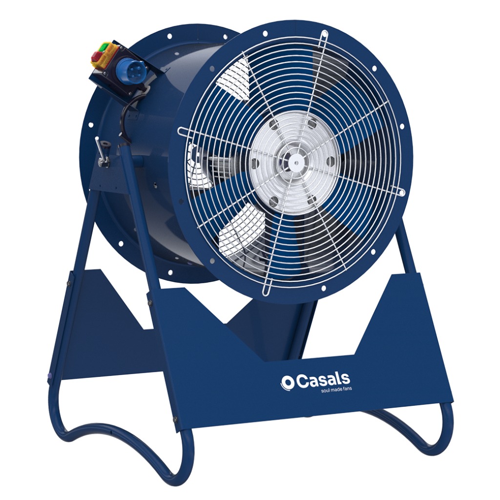 Casals HI ventilador portátil con chorro de aire dirigilble para refrescar espacios industriales
